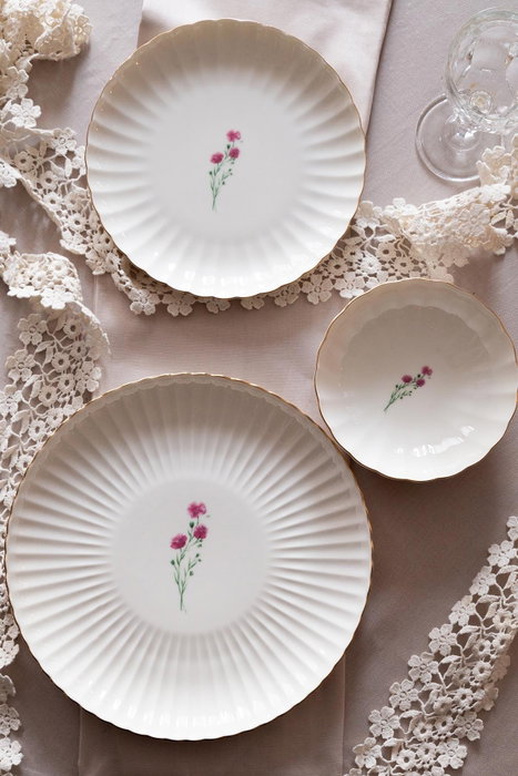 Hermia Juego de Platos de Servicio de Porcelana de 27 cm, 6 Piezas, Multicolor Hermia Juego de Platos de Servicio de Porcelana de 27 cm, 6 Piezas, Multicolor